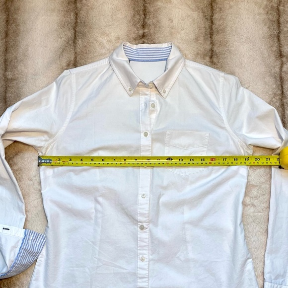 White Office Classic 100% Cotton T-Shirt front button - Picture 10 of 11